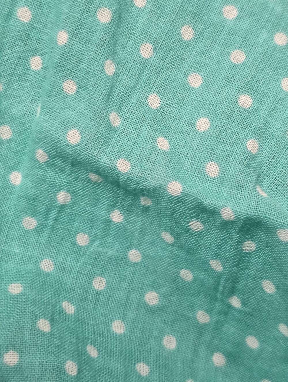 Lightweight Teal Polka Dot Scarf - Women Accessories - Picture 2 of 3